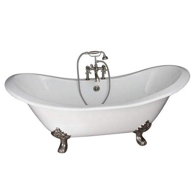 Barclay - Tub Kit 71'' CI Dbl Slipper Filler, Supplies, Drain-BrNkl