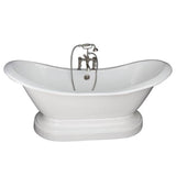 Barclay - Tub Kit 71'' CI Dbl Slipper, Filler, Supplies, Drain-Chrome - Polished Chrome