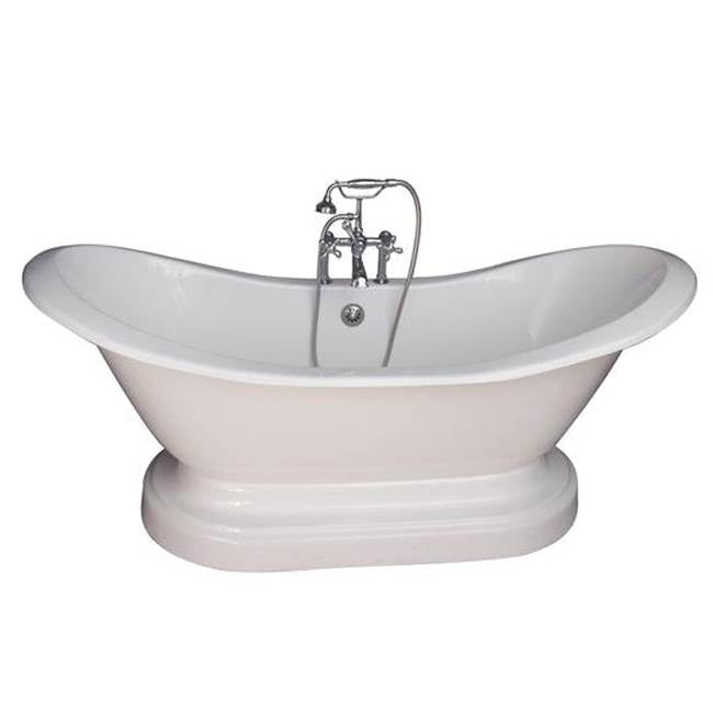 Barclay - Tub Kit 71'' CI Dbl Slipper, Filler, Supplies, Drain-Chrome - Polished Chrome