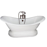Barclay - Tub Kit 71'' CI Dbl Slipper Filler, Supplies, Drain-ORB - Oil Rubbed Bronze