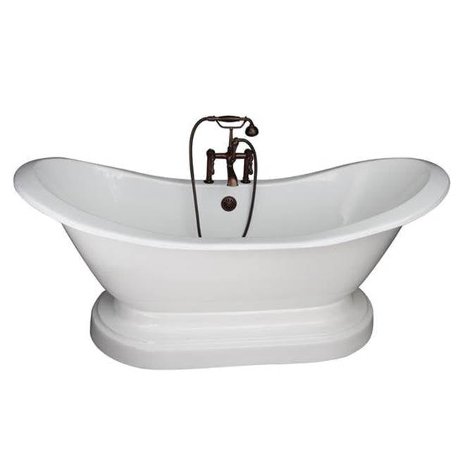 Barclay - Tub Kit 71'' CI Dbl Slipper Filler, Supplies, Drain-ORB - Oil Rubbed Bronze
