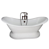 Barclay - Tub Kit 71'' CI Dbl Slipper Filler, Supplies, Drain-ORB - Oil Rubbed Bronze