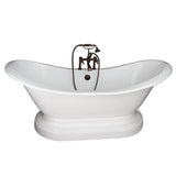 Barclay - Tub Kit 71'' CI Dbl Slipper Filler, Supplies, Drain-ORB - Oil Rubbed Bronze