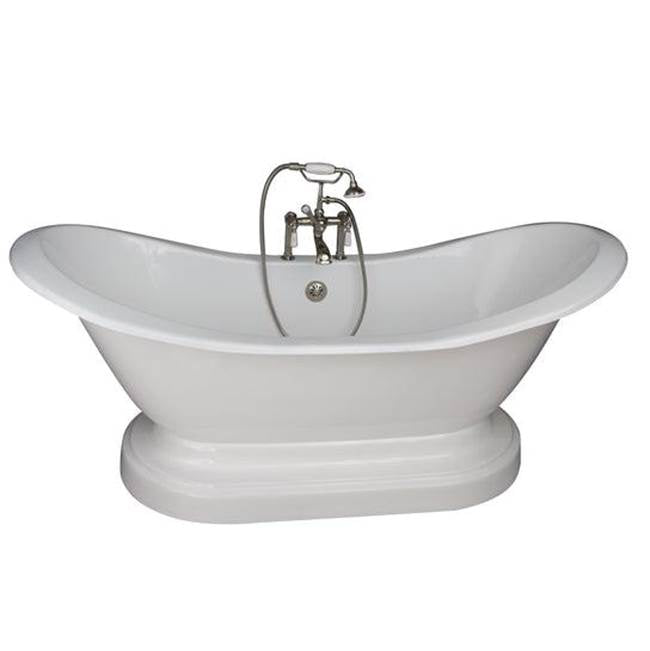 Barclay - Tub Kit 71'' CI Dbl Slipper, Filler,Supplies,Drain-PN - Polished Nickel
