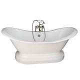 Barclay - Tub Kit 71'' CI Dbl Slipper, Filler,Supplies,Drain-PN - Polished Nickel