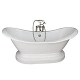 Barclay - Tub Kit 71'' CI Dbl Slipper, Filler,Supplies,Drain-PN - Polished Nickel