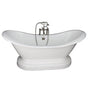Barclay - Tub Kit 71'' CI Dbl Slipper, Filler,Supplies,Drain-Brsd Nkl
