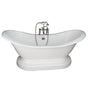 Barclay - Tub Kit 71'' CI Dbl Slipper, Filler,Supplies,Drain-Brsd Nkl
