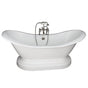 Barclay - Tub Kit 71'' CI Dbl Slipper, Filler,Supplies,Drain-Brsd Nkl