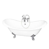 Barclay - Tub Kit 71'' CI Dbl Slipper Filler, Supplies, Drain-Chrome - Polished Chrome