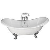 Barclay - Tub Kit 71'' CI Dbl Slipper Filler, Supplies, Drain-Chrome - Polished Chrome