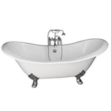 Barclay - Tub Kit 71'' CI Dbl Slipper Filler, Supplies, Drain-Chrome - Polished Chrome