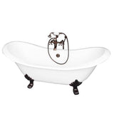 Barclay - Tub Kit 71'' CI Dbl Slipper Filler, Supplies, Drain-ORB - Oil Rubbed Bronze