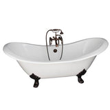 Barclay - Tub Kit 71'' CI Dbl Slipper Filler, Supplies, Drain-ORB - Oil Rubbed Bronze