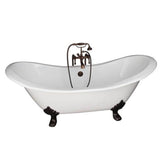 Barclay - Tub Kit 71'' CI Dbl Slipper Filler, Supplies, Drain-ORB - Oil Rubbed Bronze