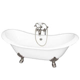 Barclay - Tub Kit 71'' CI Dbl Slipper Filler, Supplies, Drain-BrNkl - Satin Nickel