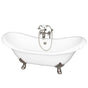 Barclay - Tub Kit 71'' CI Dbl Slipper Filler, Supplies, Drain-BrNkl - Satin Nickel