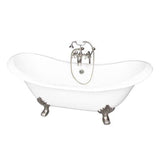 Barclay - Tub Kit 71'' CI Dbl Slipper Filler, Supplies, Drain-BrNkl - Satin Nickel