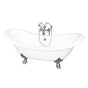 Barclay - Tub Kit 71'' CI Dbl Slipper Filler, Supplies, Drain-BrNkl - Satin Nickel