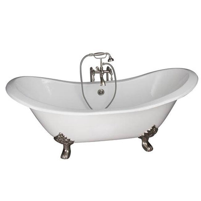 Barclay - Tub Kit 71'' CI Dbl Slipper Filler, Supplies, Drain-BrNkl