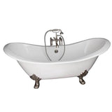 Barclay - Tub Kit 71'' CI Dbl Slipper Filler, Supplies, Drain-BrNkl