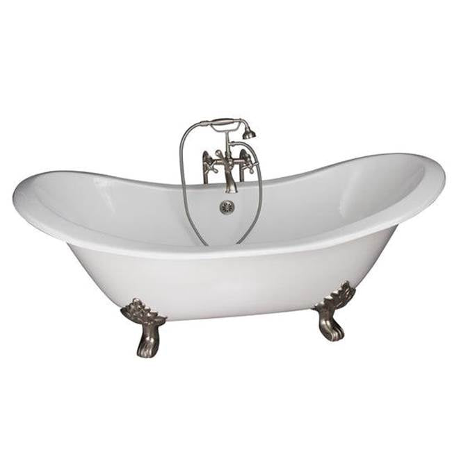 Barclay - Tub Kit 71'' CI Dbl Slipper Filler, Supplies, Drain-BrNkl