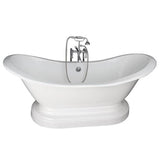 Barclay - Tub Kit 71'' CI Dbl Slipper, Filler, Supplies, Drain-Chrome - Polished Chrome