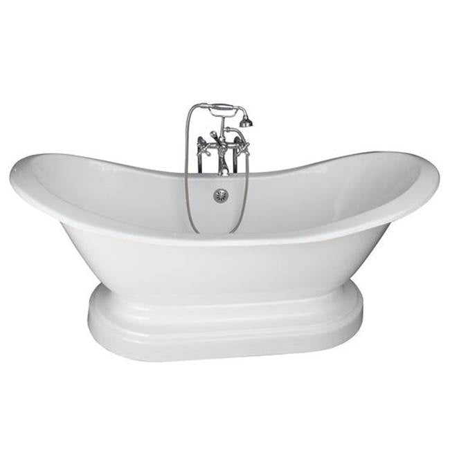 Barclay - Tub Kit 71'' CI Dbl Slipper, Filler, Supplies, Drain-Chrome - Polished Chrome