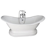 Barclay - Tub Kit 71'' CI Dbl Slipper, Filler, Supplies, Drain-Chrome - Polished Chrome