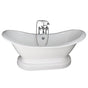 Barclay - Tub Kit 71'' CI Dbl Slipper, Filler, Supplies, Drain-Chrome - Polished Chrome