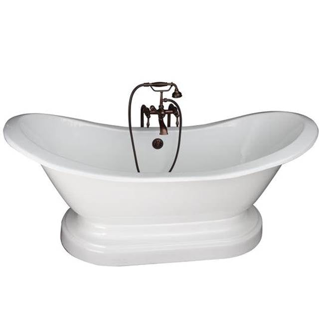 Barclay - Tub Kit 71'' CI Dbl Slipper, Filler, Supplies, Drain-ORB - Oil Rubbed Bronze