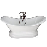 Barclay - Tub Kit 71'' CI Dbl Slipper, Filler, Supplies, Drain-ORB - Oil Rubbed Bronze