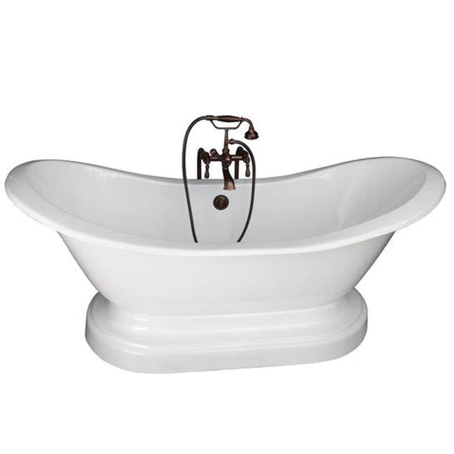 Barclay - Tub Kit 71'' CI Dbl Slipper, Filler, Supplies, Drain-ORB - Oil Rubbed Bronze