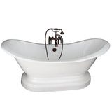 Barclay - Tub Kit 71'' CI Dbl Slipper, Filler, Supplies, Drain-ORB - Oil Rubbed Bronze