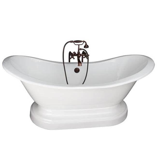 Barclay - Tub Kit 71'' CI Dbl Slipper, Filler, Supplies, Drain-ORB - Oil Rubbed Bronze