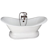 Barclay - Tub Kit 71'' CI Dbl Slipper, Filler, Supplies, Drain-ORB - Oil Rubbed Bronze