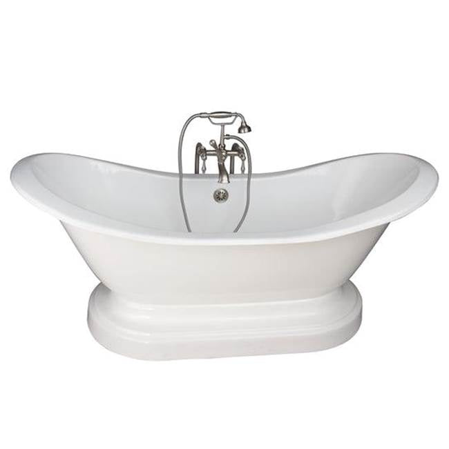 Barclay - Tub Kit 71'' CI Dbl Slipper, Filler, Supples, Drain-Br Nkl
