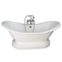 Barclay - Tub Kit 71'' CI Dbl Slipper, Filler, Supples, Drain-Br Nkl