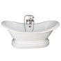 Barclay - Tub Kit 71'' CI Dbl Slipper, Filler, Supples, Drain-Br Nkl