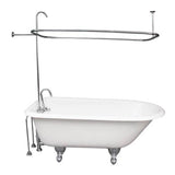 Barclay - Tub Kit 60'' CI Roll Top, Shwr Unit, Supplies, Drain-Chrome - Polished Chrome