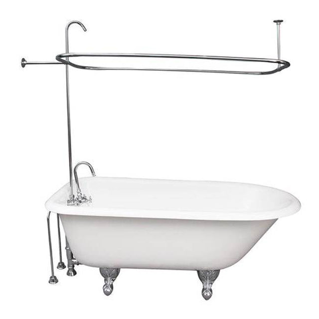 Barclay - Tub Kit 60'' CI Roll Top, Shwr Unit, Supplies, Drain-Chrome - Polished Chrome