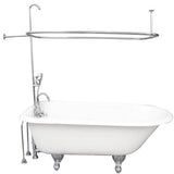 Barclay - Tub Kit 60'' CI Roll Top, Shwr Unit, Supplies, Drain-Chrome - Polished Chrome