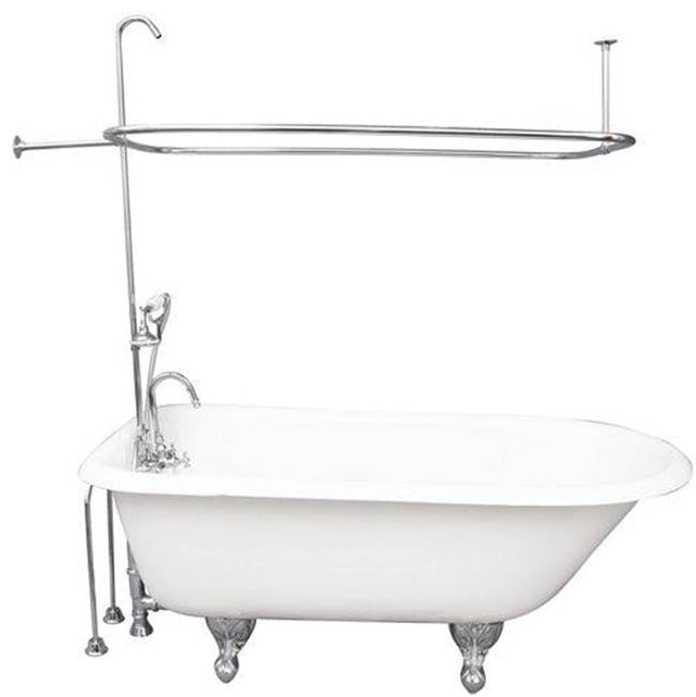 Barclay - Tub Kit 60'' CI Roll Top, Shwr Unit, Supplies, Drain-Chrome - Polished Chrome