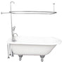 Barclay - Tub Kit 60'' CI Roll Top, Shwr Unit, Supplies, Drain-Chrome - Polished Chrome