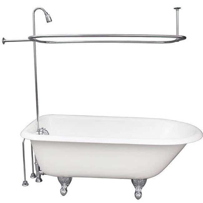 Barclay - Tub Kit 60'' CI Roll Top, Shwr Unit, Supplies, Drain-Chrome - Polished Chrome