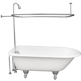 Barclay - Tub Kit 60'' CI Roll Top, Shwr Unit, Supplies, Drain-Chrome - Polished Chrome