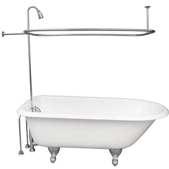 Barclay - Tub Kit 60'' CI Roll Top, Shwr Unit, Supplies, Drain-Chrome - Polished Chrome