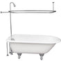 Barclay - Tub Kit 60'' CI Roll Top, Shwr Unit, Supplies, Drain-Chrome - Polished Chrome