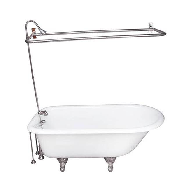 Barclay - Tub Kit 60'' CI Roll Top, Shwr Unit, Supplies, Drain-Chrome - Polished Chrome