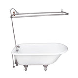 Barclay - Tub Kit 60'' CI Roll Top, Shwr Unit, Supplies, Drain-Chrome - Polished Chrome